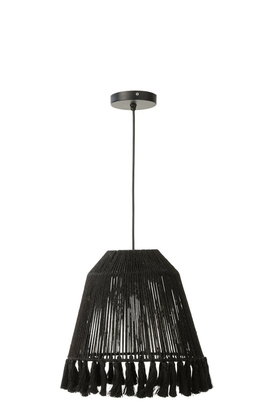 Hanglamp lamp Celia jute zwart klein