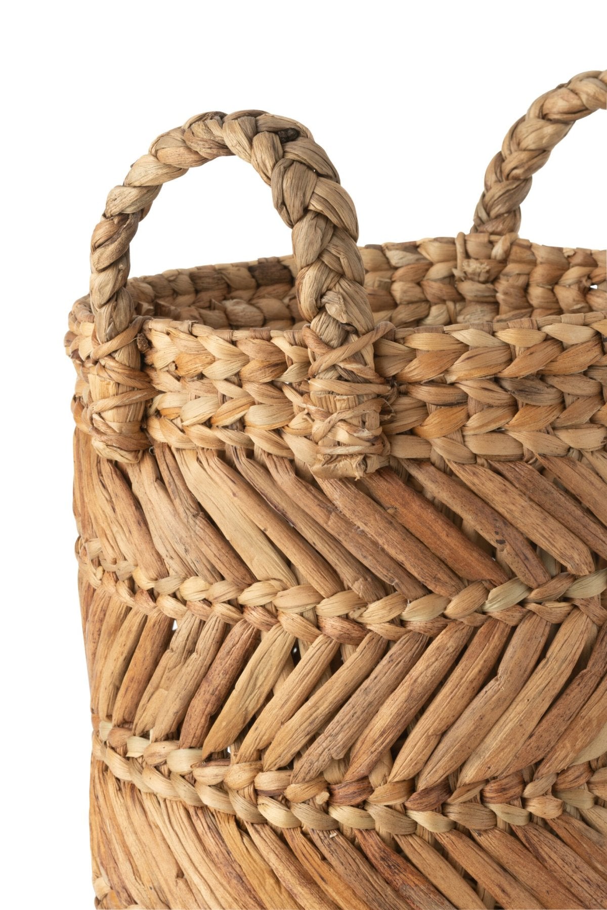 Set van 3 manden gevlochten raffia naturel