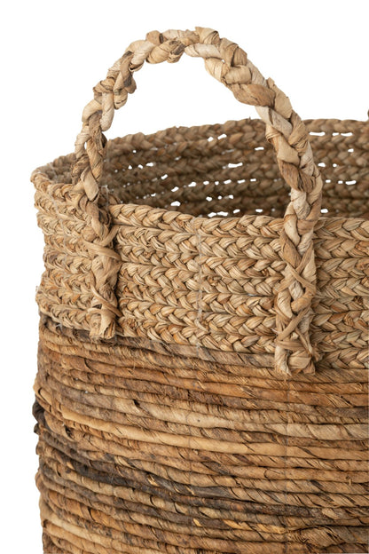 Set of 3 Lucie natural raffia baskets