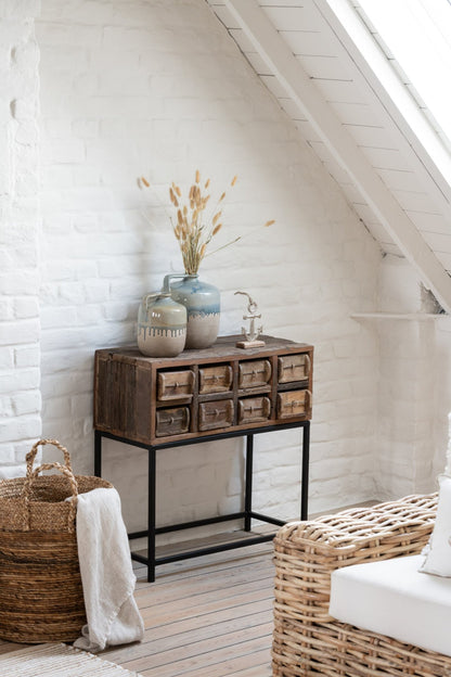 Set of 3 Lucie natural raffia baskets