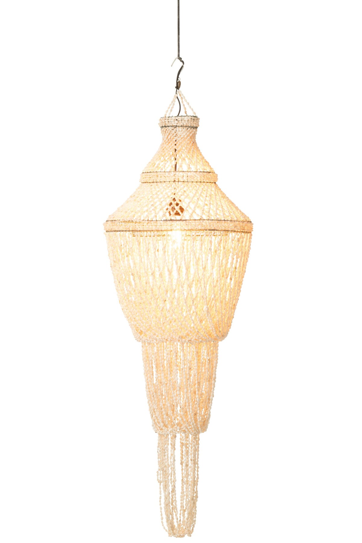 Abat-jour marguerite coquillage naturel