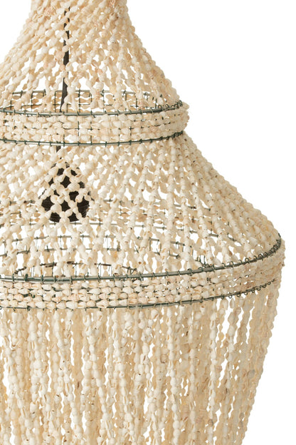 Abat-jour marguerite coquillage naturel