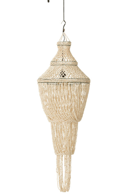 Abat-jour marguerite coquillage naturel