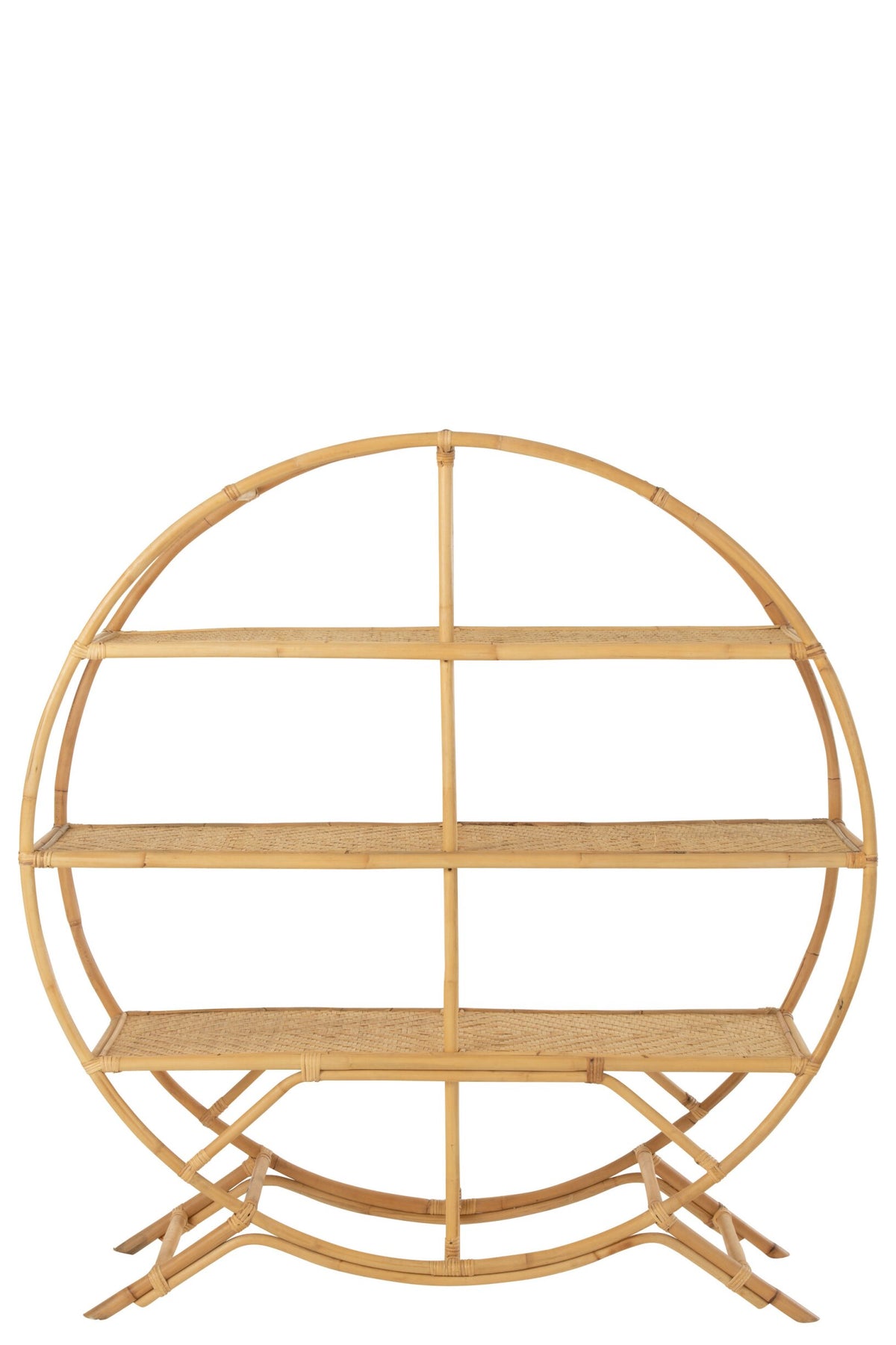 Rack 3 Shelves Rattan Natural