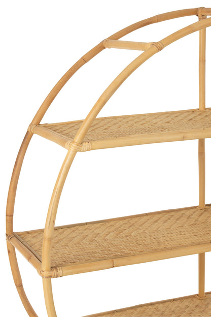 Rack 3 Shelves Rattan Natural
