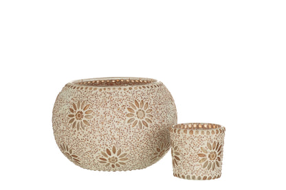 Kaarshouder Bram Glas Gespikkeld Large