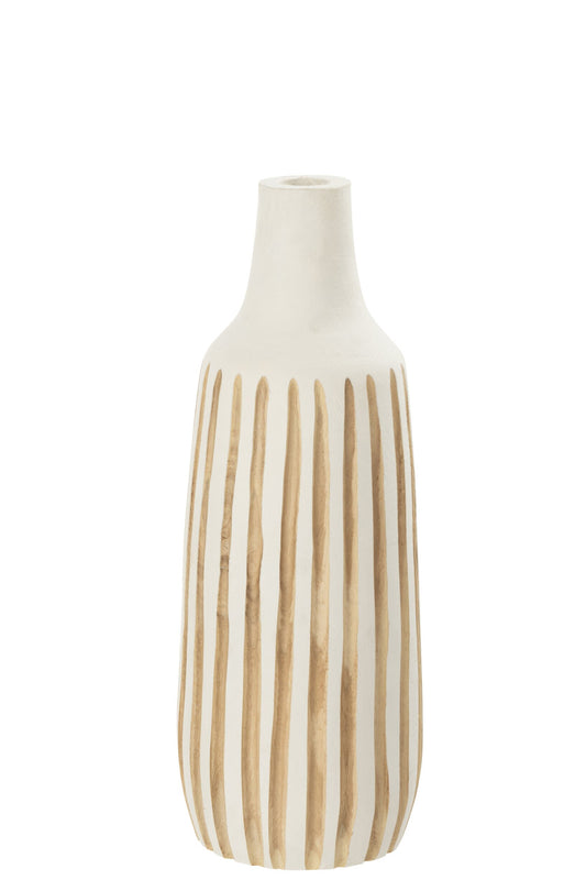 Vase Ying Wood White Medium