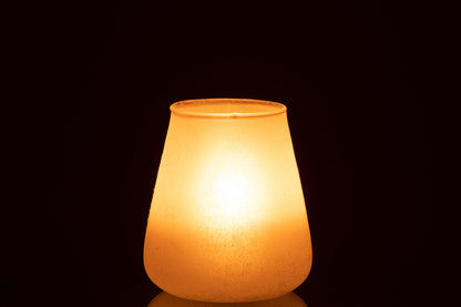 Windlicht Poeder Glas Roze Medium