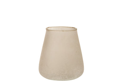 Windlicht Poeder Glas Roze Medium