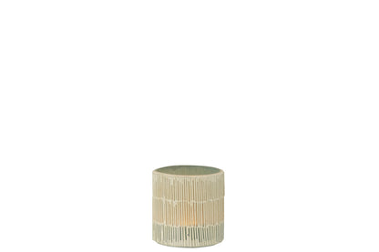 Theelicht Houder Mozaiek Glas Grijs Small