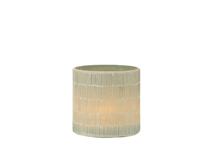 Windlicht Mozaiek Glas Grijs Medium