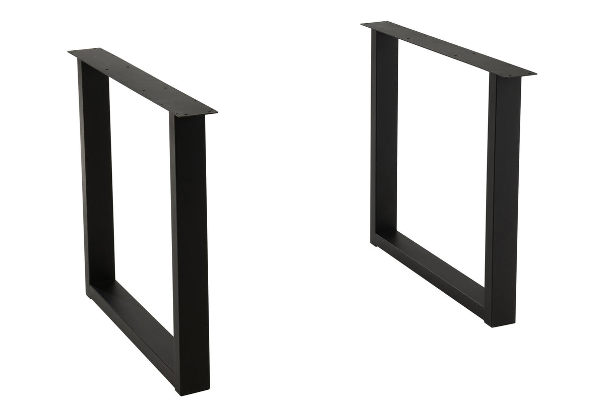 Table Legs Rectangle Steel Black