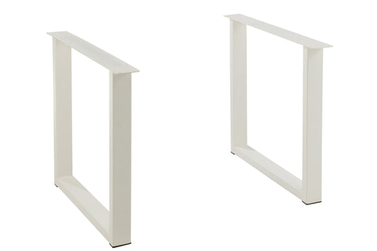 Table Legs Rectangle Steel White