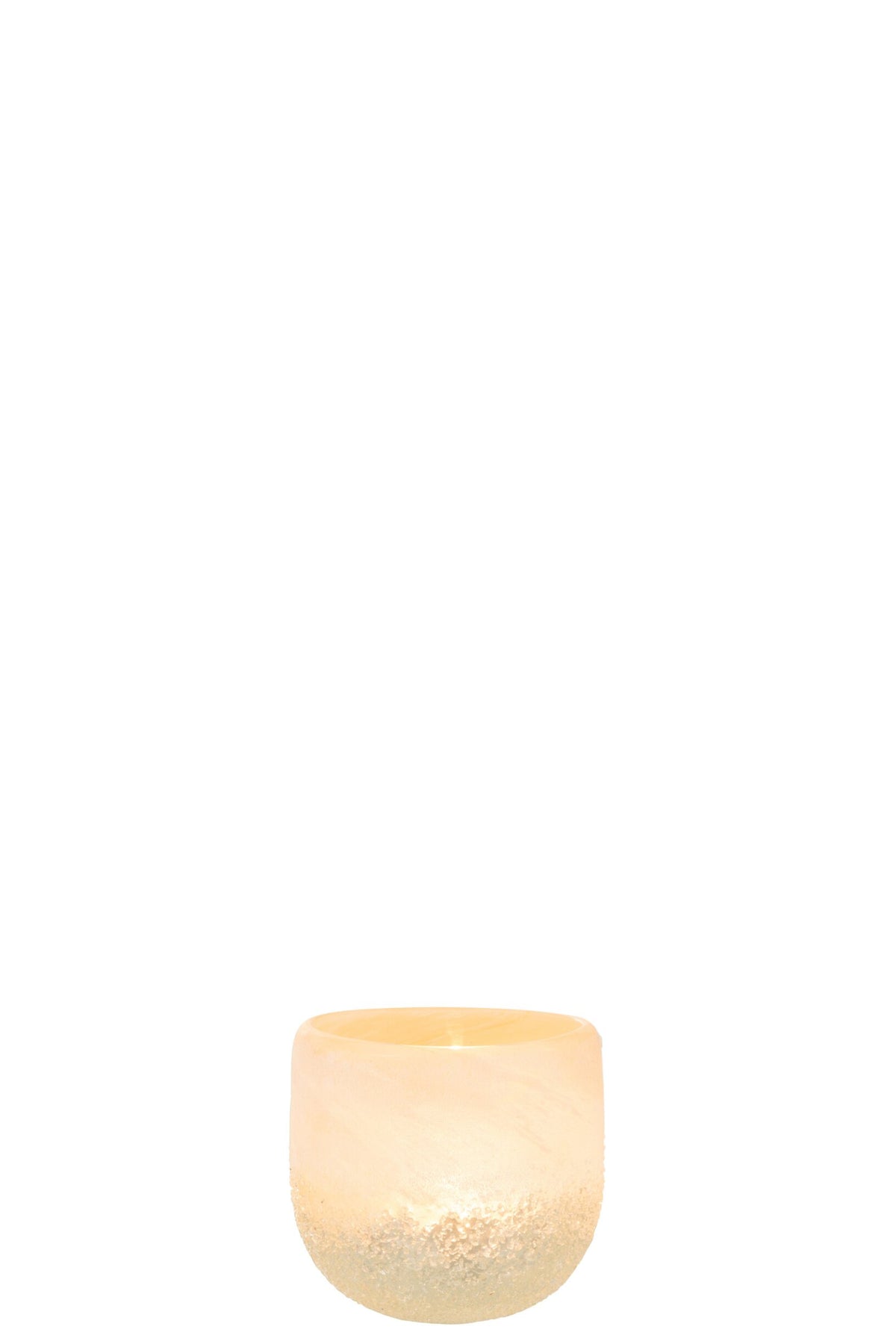 Theelichthouder Glas Beige Small