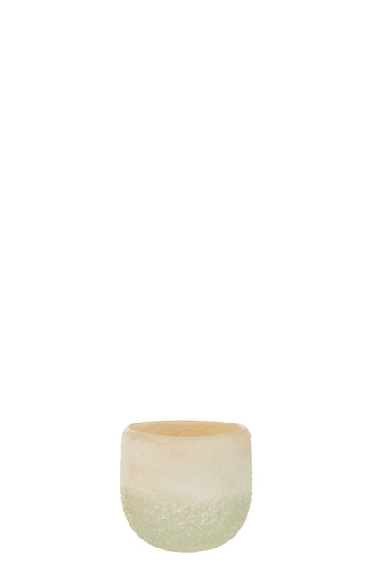 Theelichthouder Glas Beige Small