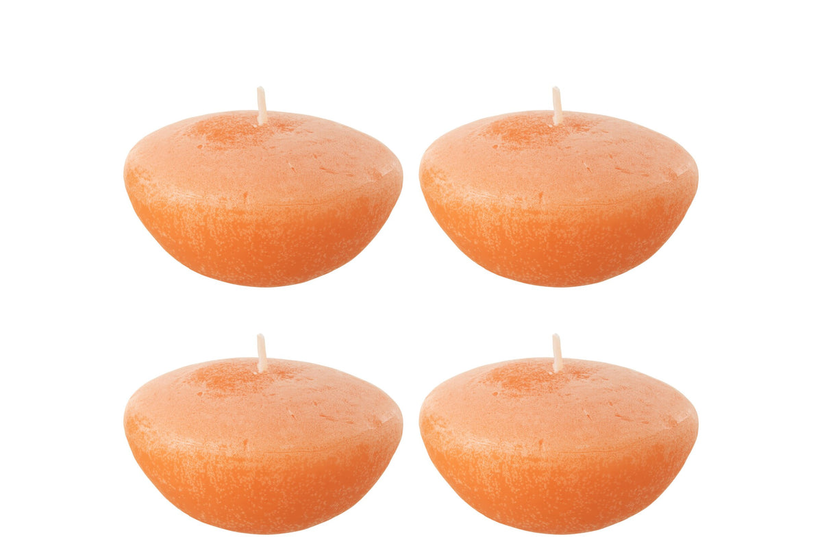 Doos 4 Drijfkaars Oranje Large-8u