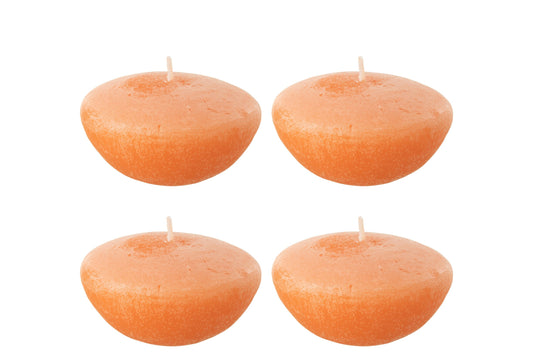Doos 4 Drijfkaars Oranje Large-8u