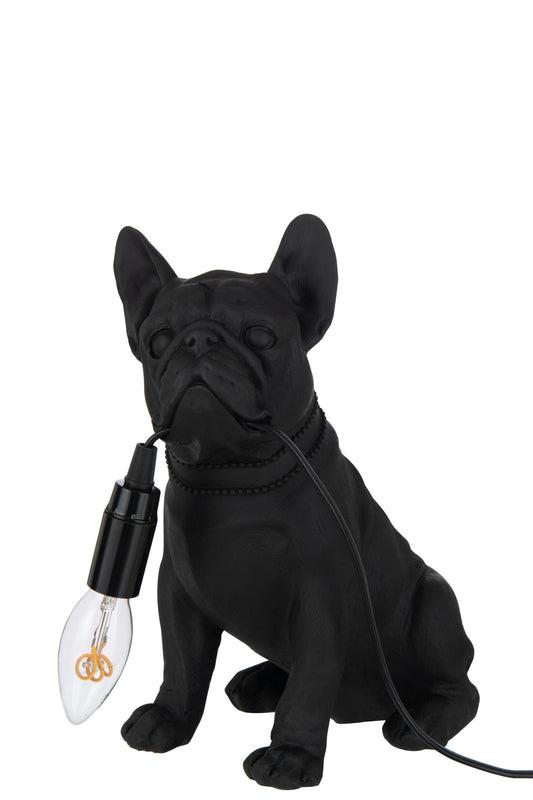Lamp bulldog poly black