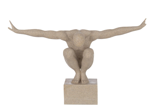 Sportsman On Base Marble Poly Sand Large