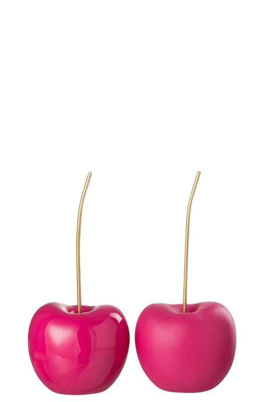 Cherry Resin Shiny/Matt Pink Small Assortment Of 2