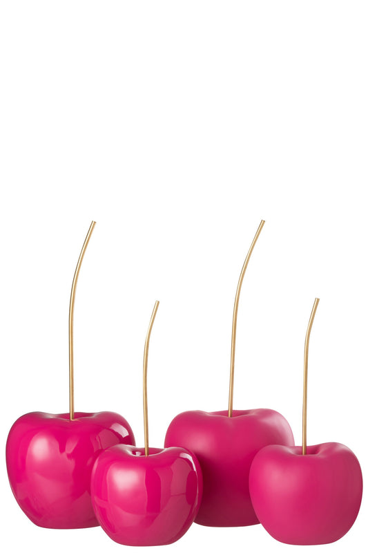Cherry Resin Shiny/Matt Pink Large Assortment Of 2