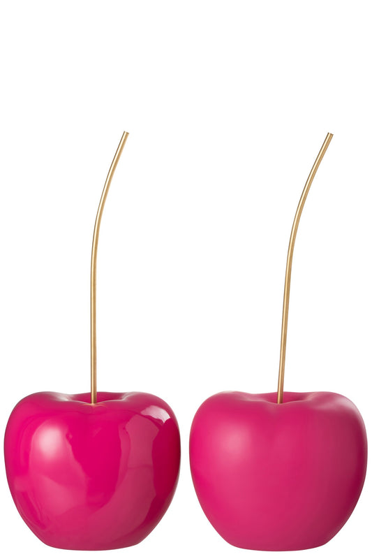 Cherry Resin Shiny/Matt Pink Large Assortment Of 2
