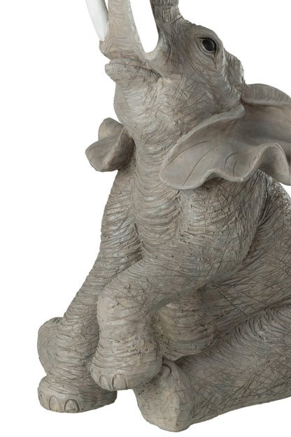 Table Elephant Poly/Glass Grey