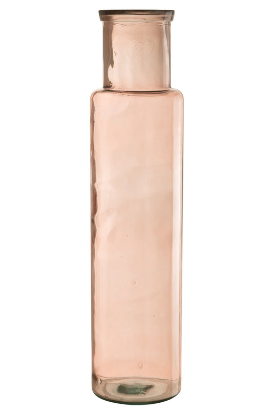 Vase Cylinder Glass Light Pink Large