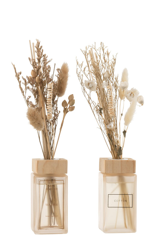 Geurolie + Bloemen Takken Naturel Assortiment Van 2