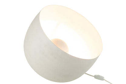 Large white metal lamp