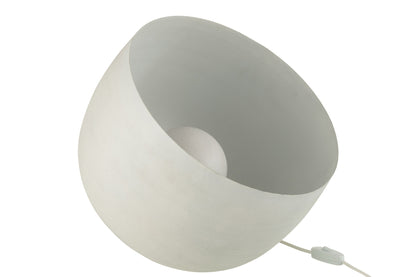 Large white metal lamp