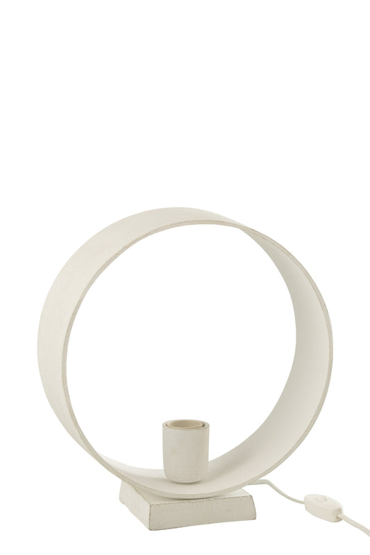 Table lamp circle matte white