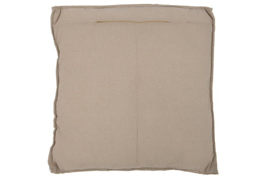 Cushion Square 1 Side Reed/Textile Natural Large