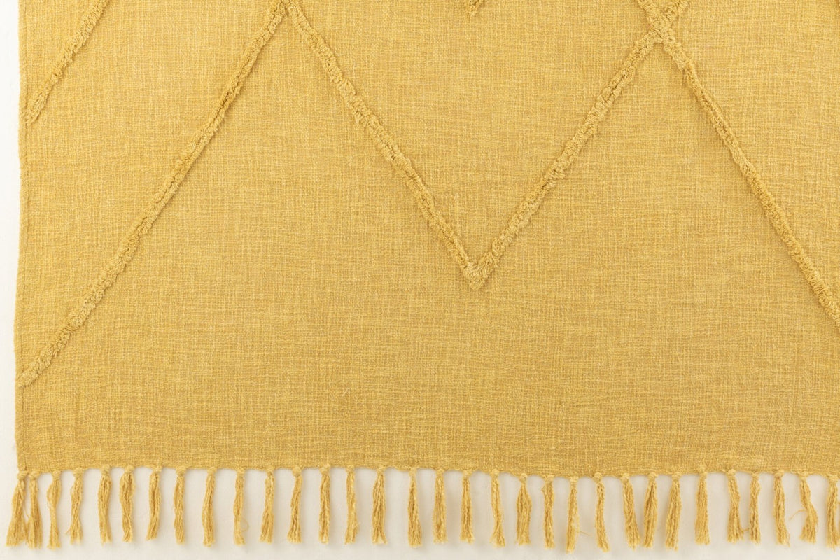 Throw Tassel Cotton Mustard