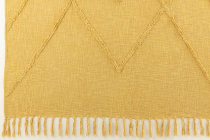 Throw Tassel Cotton Mustard