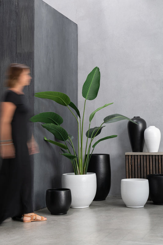 Vase Ying Ceramic Black Large