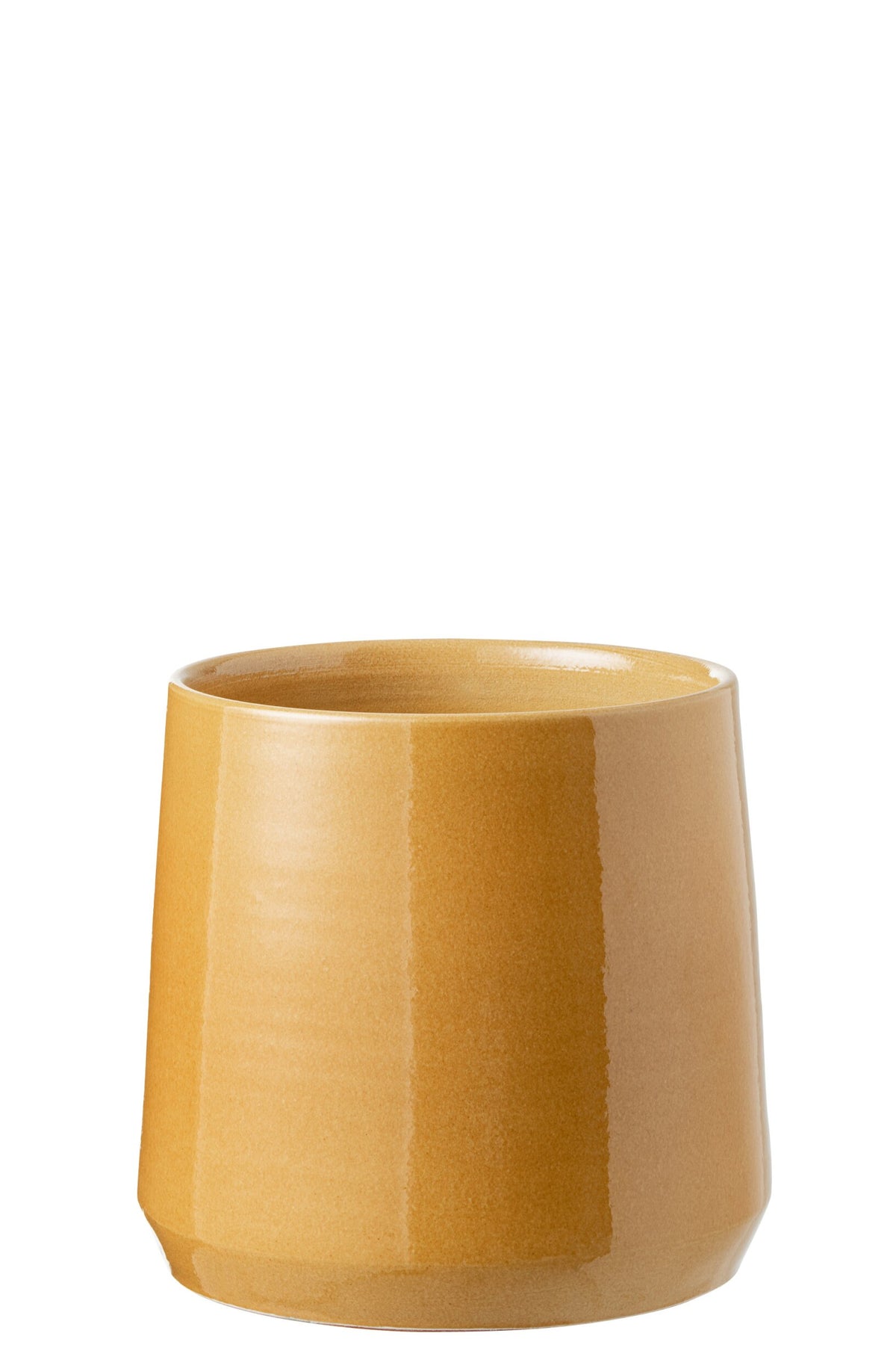 Flowerpot Round Ceramic Ochre Large