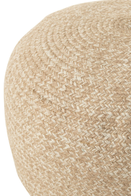 Pouf Miami Outdoor Poly Natural/White