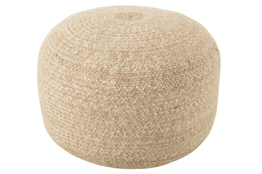 Pouf Miami Outdoor Poly Natural/White