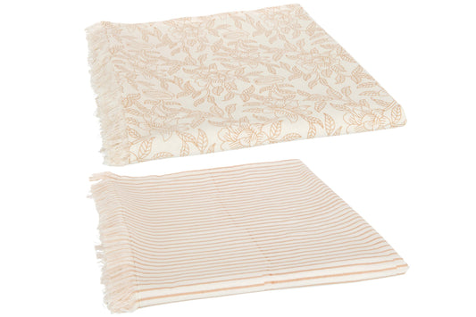 Tablecloth Indi Textile Taupe Assortment Of 2