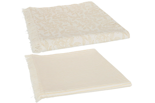 Tablecloth Indi Textile Beige Assortment Of 2