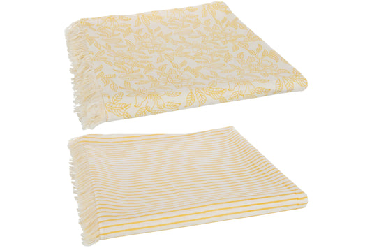 Tablecloth Indi Textile Yellow Assortment Of 2