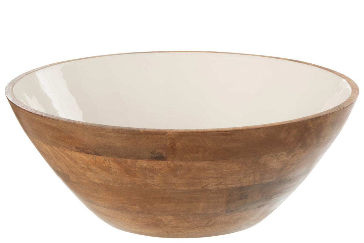 Bol Kos en bois marron/blanc