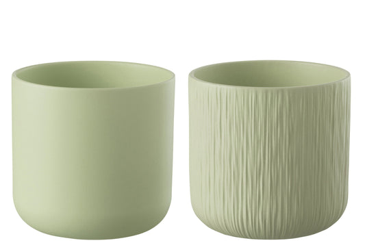 Flowerpot Gen Ceramic Pistache XXL Assortment Of 2