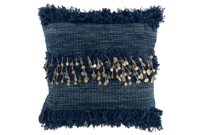 Cushion Border Mirror Cotton Blue