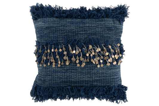 Cushion Border Mirror Cotton Blue