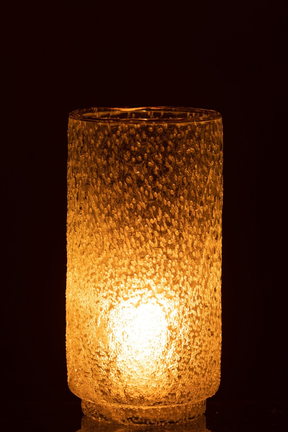 Windlicht Goud Rand Glas Transparant Large