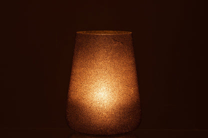 Windlicht Glitter Glas Paars Large
