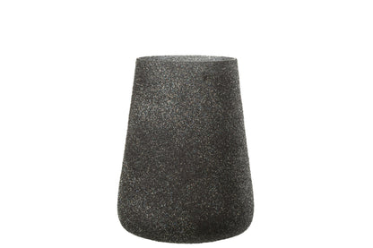 Windlicht Glitter Glas Paars Large