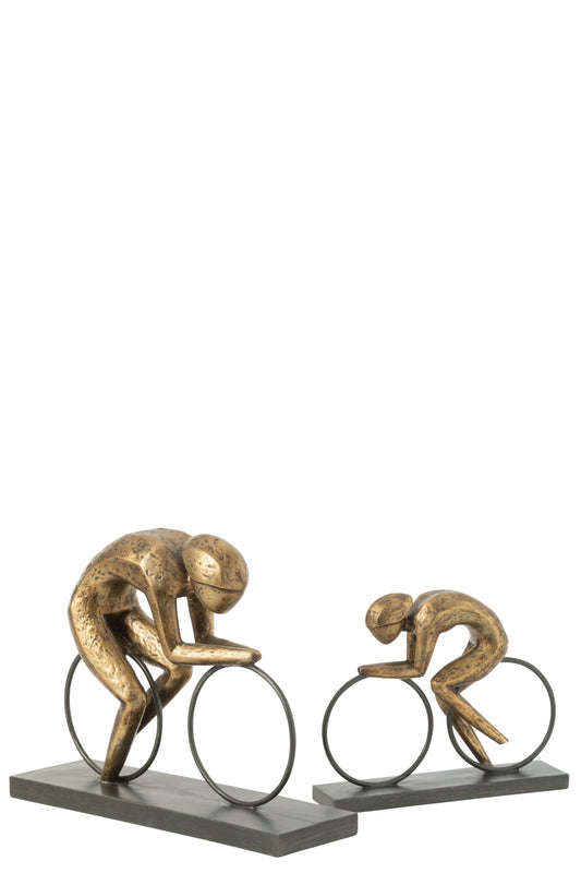 Cyclist On Base Resin Gold Large